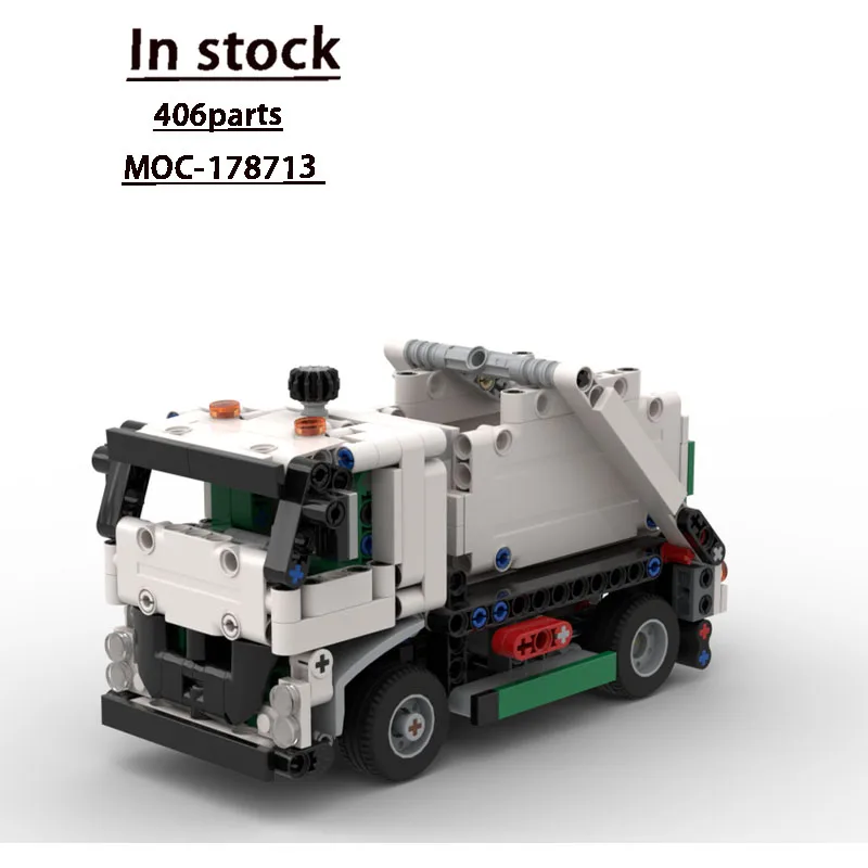 

MOC-178713 Classic New Style Cargo Dump Truck Building Block Model 406 Parts Boys' Children's Birthday Christmas Toy Gift