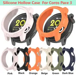 Silicone Case Cover Hollow For Coros Pace 3 Smart Watch Strap Soft TPU Protective Bumper Protector Shell Accessories for Pace3