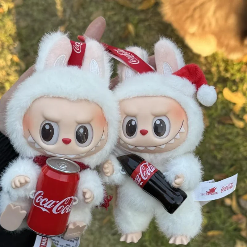 The Monsters Labubu Coca Cola Series Blind Box Keyring Pendant Labubu Keychain Christmas Gift Kids Toys Mystery Box  1:1 Replica