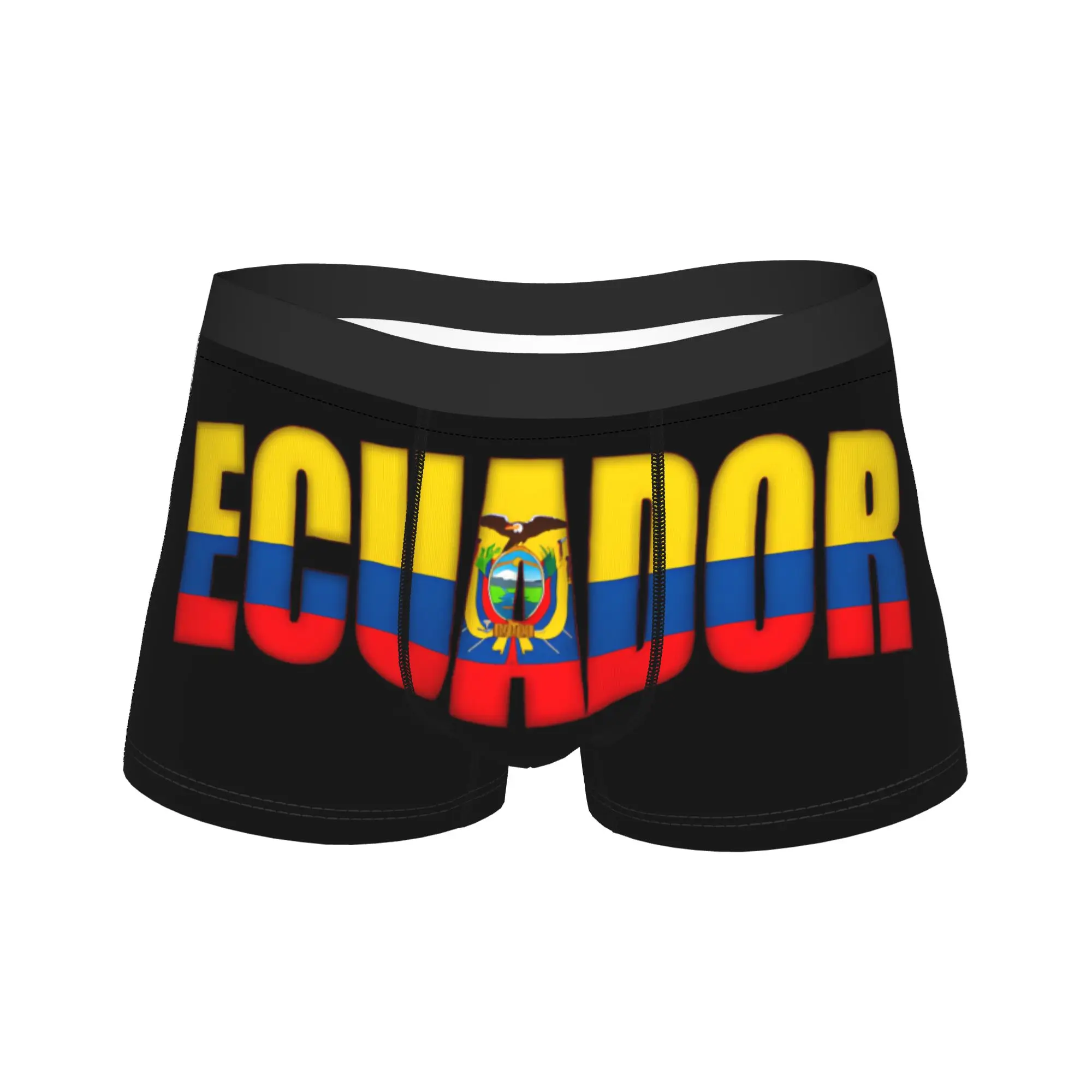 3D Striped Ecuador Flag Letter Print Underwear  Funny Underpants Print Shorts Briefs For Man Pouch Plus Size Trunk