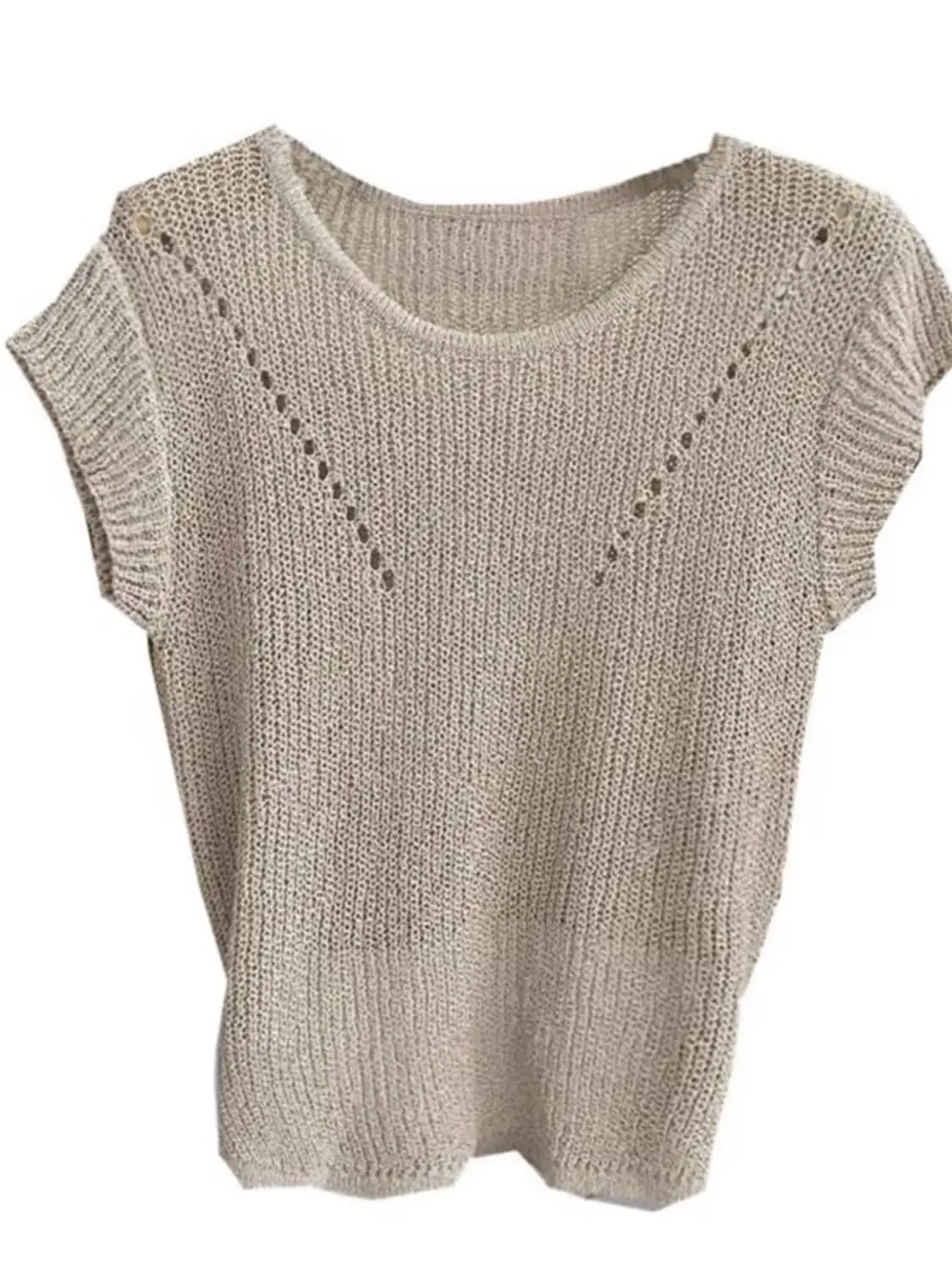 アイスシルクニットシャツ レディース 半袖 薄手 2025年新作 夏 おしゃれ エイジングケア サマーパーカー ショート丈 ホロートップ