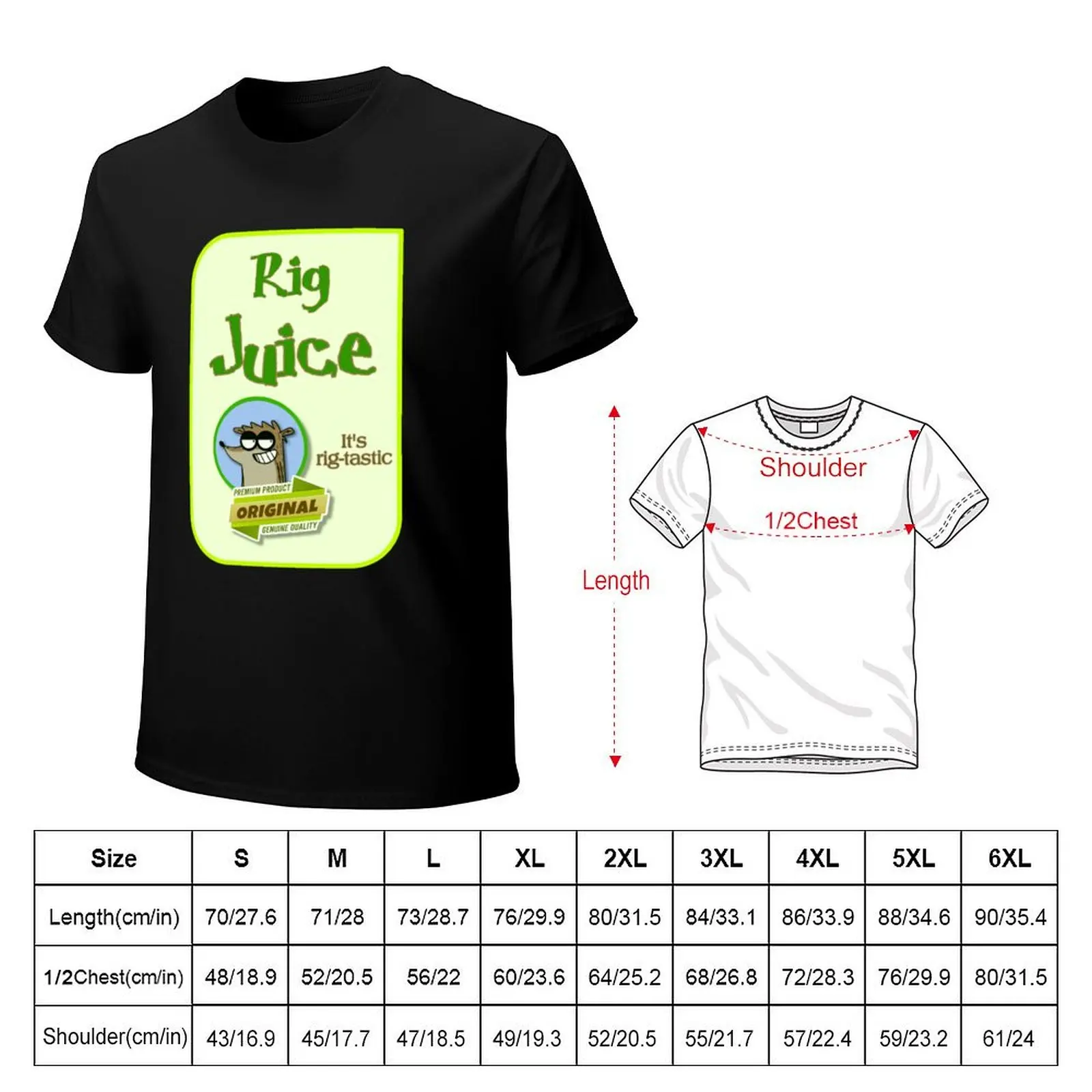 Rig Juice Brand Label Funny Rigby Creation T-Shirt Active Wear Sports T-Shirt for Men