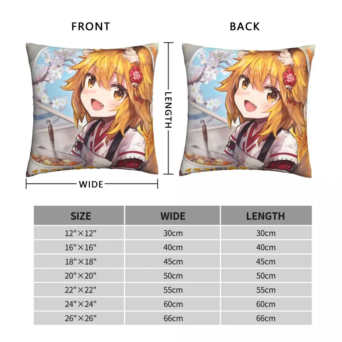 The Helpful Fox Senko-San 1 Pillowcase Polyester Linen Velvet Creative Zip Decor Sofa Cushion Cover 18