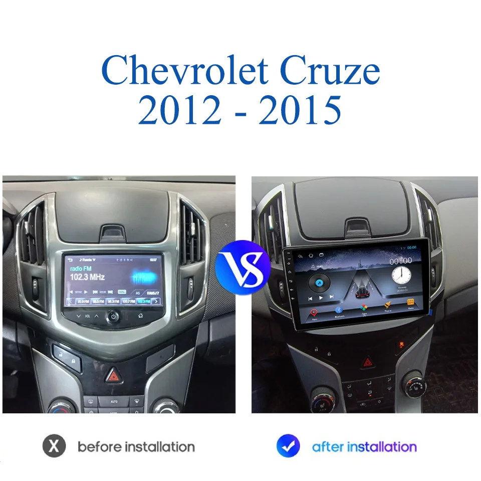 Car Autoradio Android 14 8G+128G For Chevrolet Cruze 2012 - 2015 Car Stereo Video HU GPS Navi DVD Cassette 4G Lte WiFi Carplay