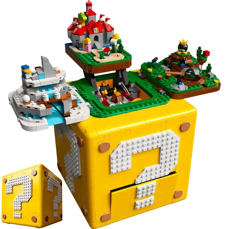 Compatibele baksteensets Super Bros. Game Series Bouwstenen Marioed 64 Vraagtekenblok Kindervakantiecadeau Speelgoed 71395