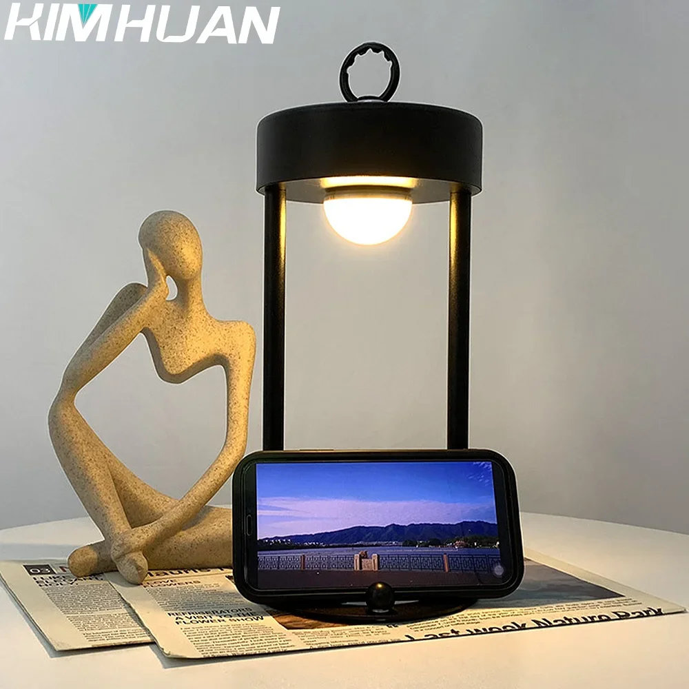 Creative design cell phone stand light Indoor lighting Brightness adjustable, USB rechargeable portable LED night light