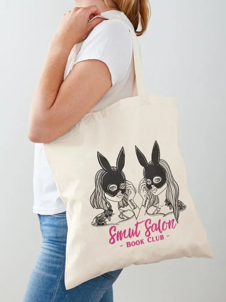 2 Bunnies - Smut Salon Book Club Tote Bag shopping trolley bag foldable reusable bag