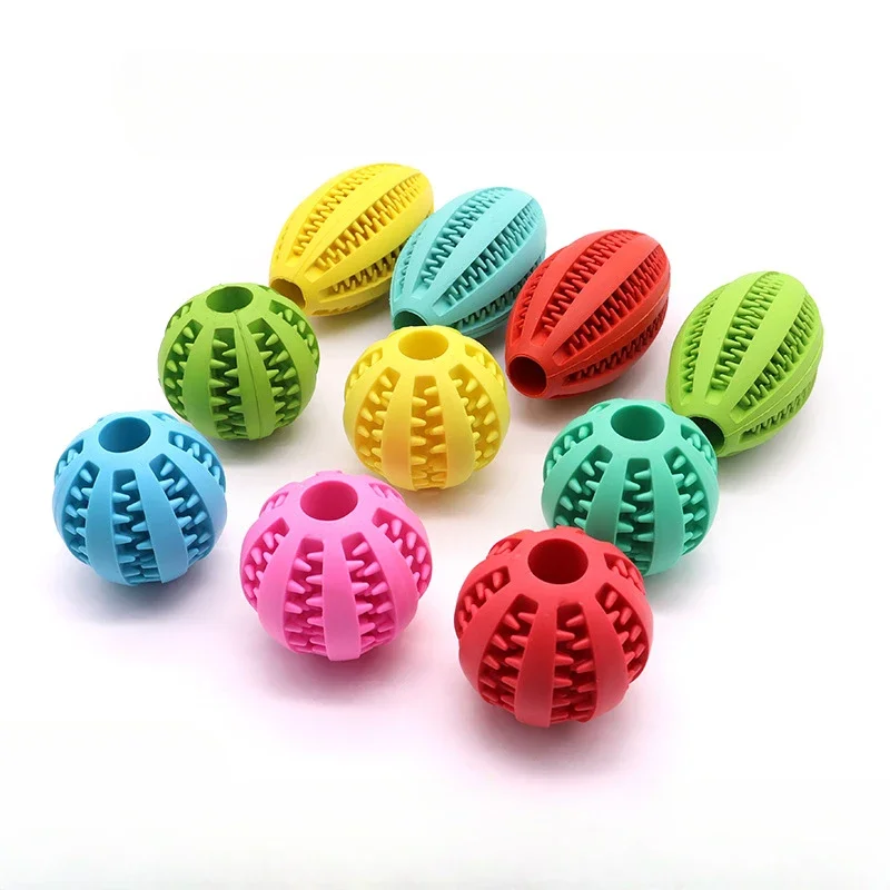 Dog Training Massaging Ball Pets Dog ball Rubber Rugby Football Toys for Dog Cat Pet Training Have Fun Diet Control Dental