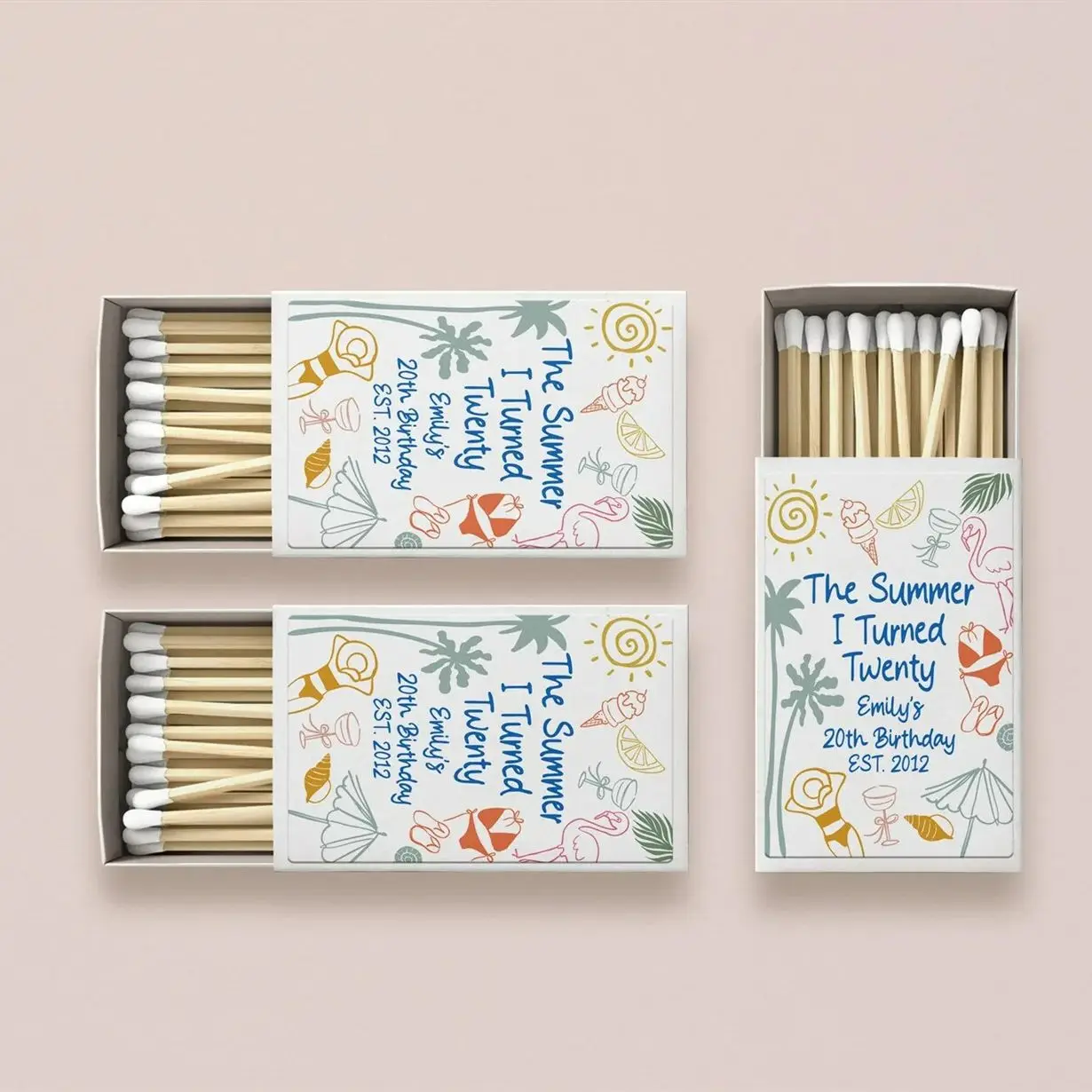 

Пользовательские матчи на день рождения/Лето, когда я перевозял 30-й/Спорчатые коробки для девичника/персонализированные матчи для декора 30-го дня рождения/Мат.