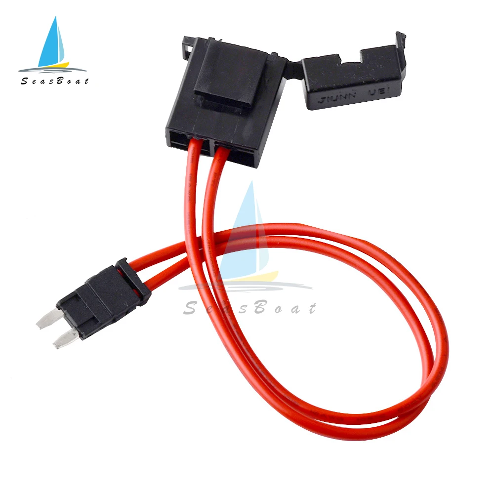 32V 25A 16AWG Automobile Fuse Holder Extension Wire Current Collector Harness Fuse Adapter for Electronic Device