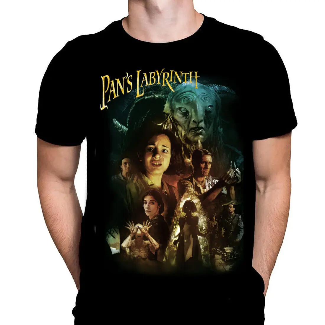 Pan's Labyrinth - Classic Movie Art - T-Shirt Fantasy Horror Short Sleeve Tops Tees Cotton Print Tshirts