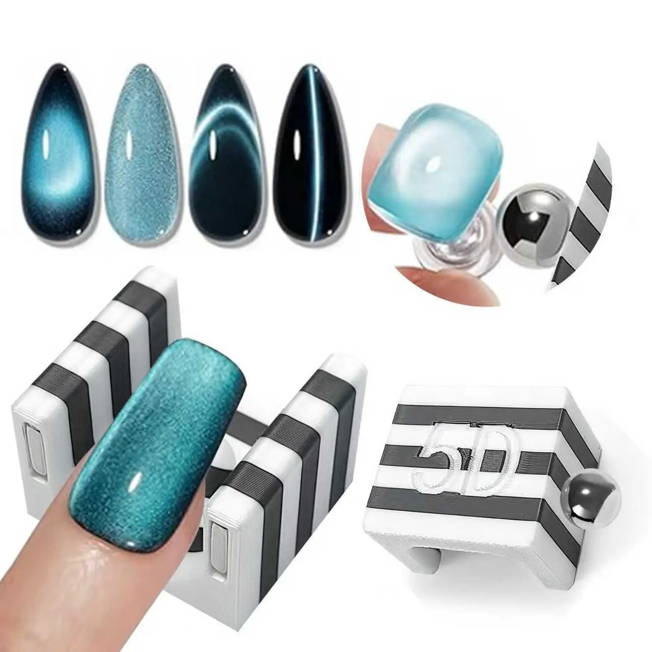 

Автоматический 5D магнитный инструмент для гель-лака «Кошачий глаз»: мощный магнит для нейл-арта, широкий эффект френч-дизайна, маникюр своими руками