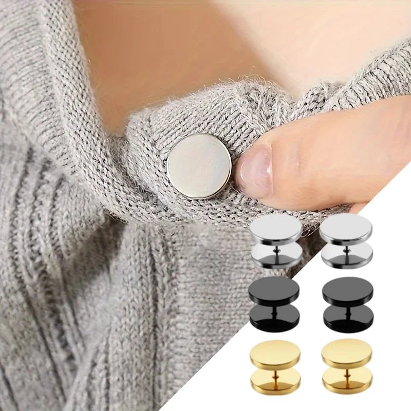 2/6pcs No Sew Spiral Buttons, Anti-Walk for Cardigans, Removable Adjustable Knitwear Buttons for Sweaters, Easy Install, Durable