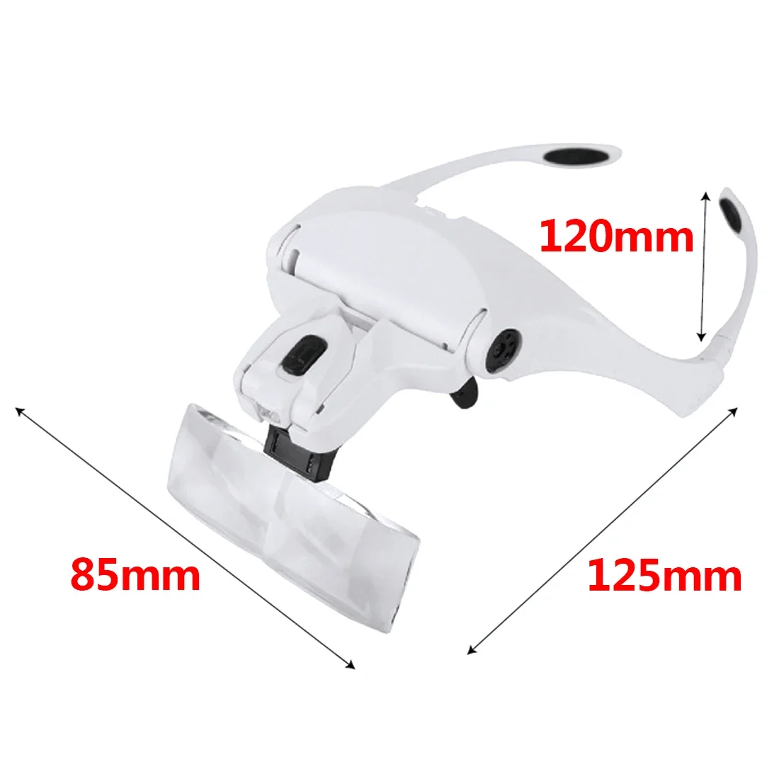 1.0X 1.5X 2.0X 2.5X 3.5X regulowane 5 lupa obiektywu światło LED szkło powiększające na opasce szkło LED okulary powiększające z lampą