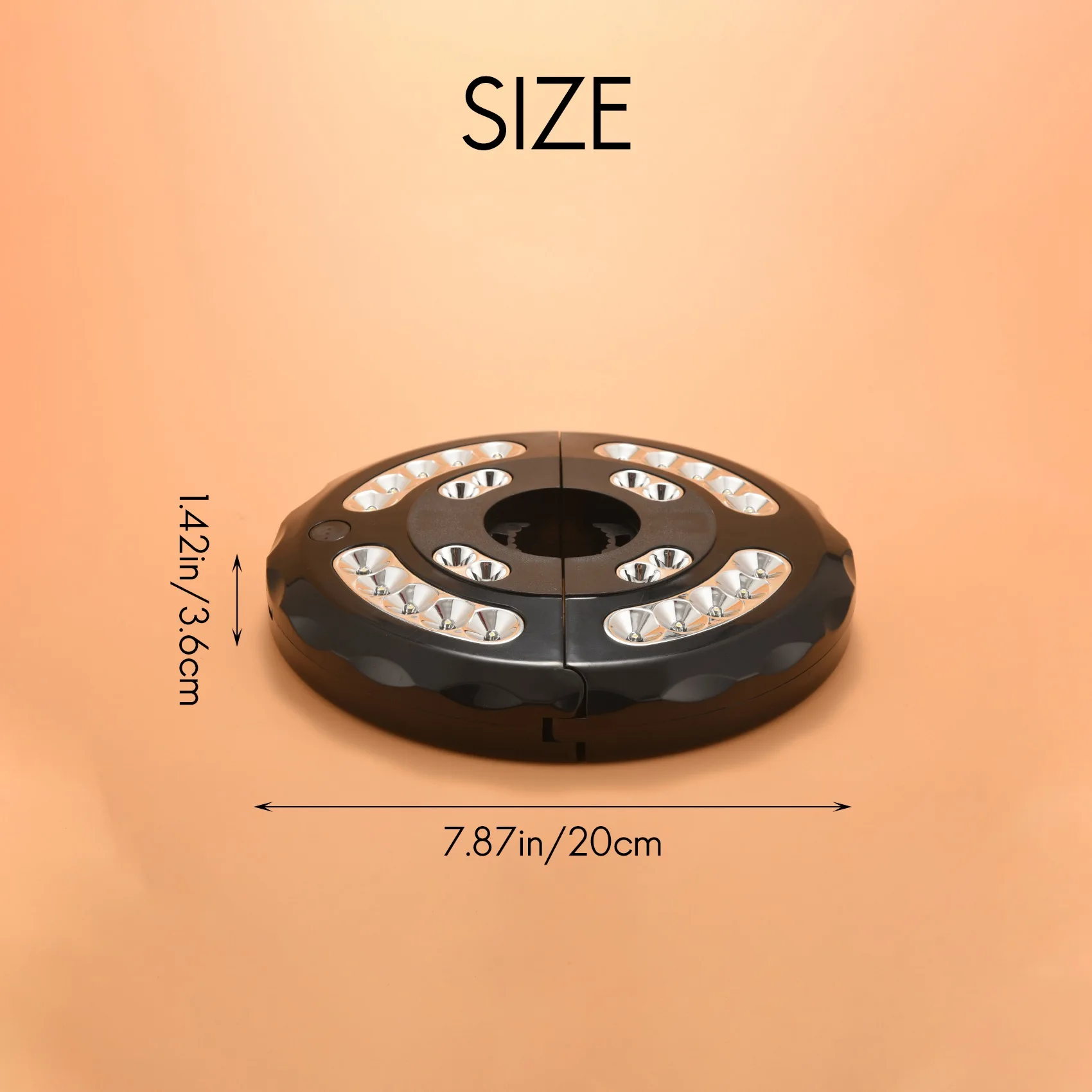 AAAF مظلة ضوء، مظلة حديقة ضوء قابلة للشحن USB بطارية تعمل بالطاقة اللاسلكية مظلة القطب الخفيفة #2