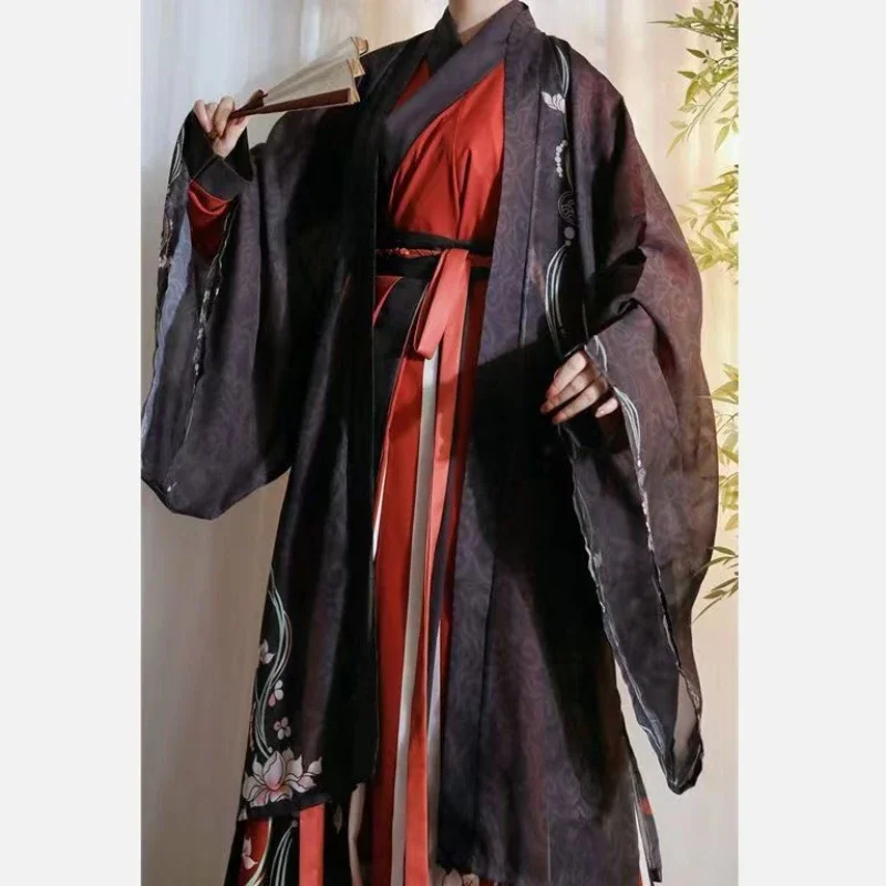 Chinese Ancient Hanfu Sets Cosplay Outfit Woman Man Couples Oriental Dance Costume Traditional Swordsman Halloween Party Suit