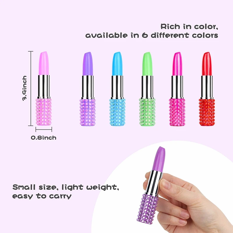 18 個オフィス文具ラインストーン口紅形状ボールペンボールペン