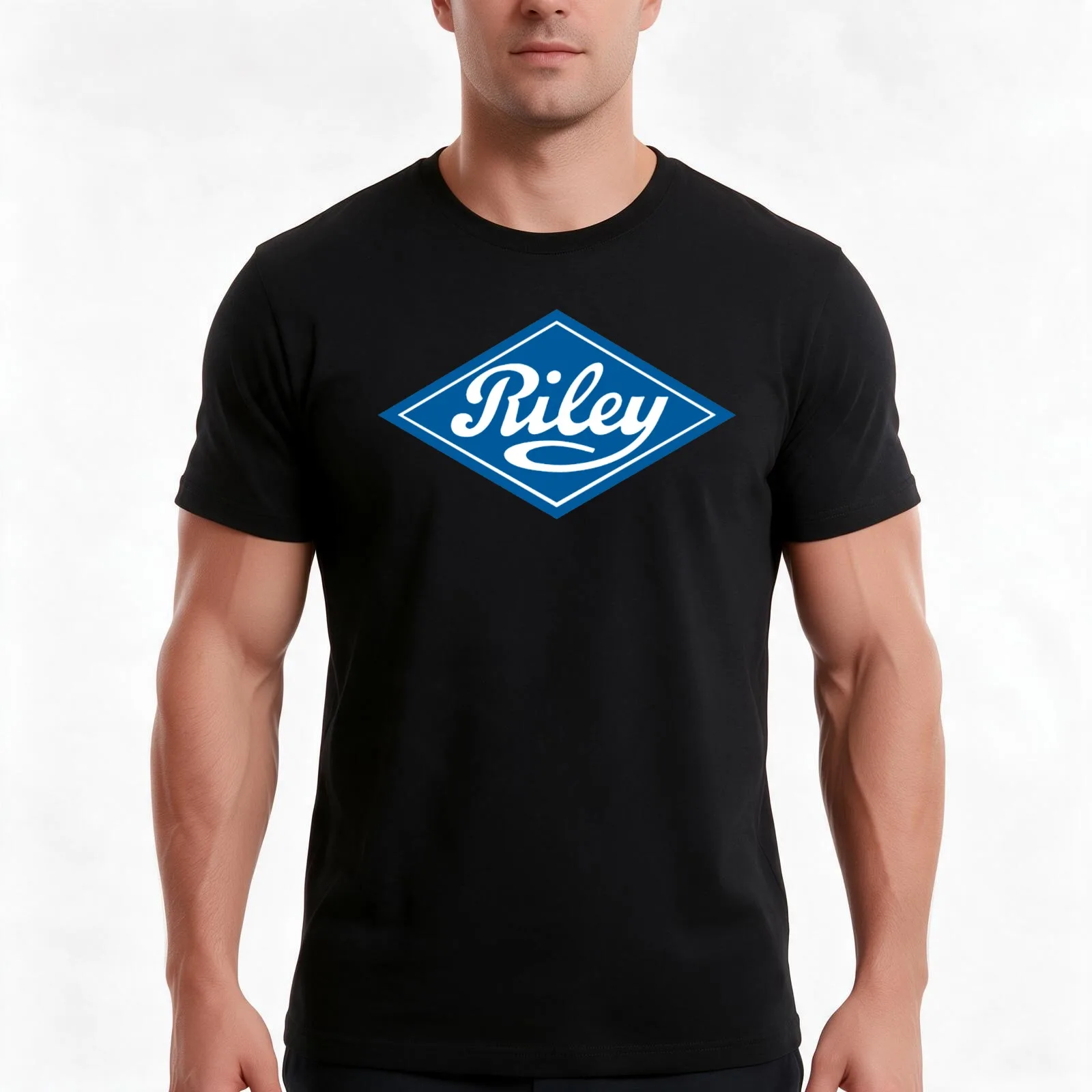 Riley - the Classic British Car T-Shirt, Summer Casual Cotton Tee, Oversized Streetwear Tops, Vintage Graphic Print, 100% Cotton