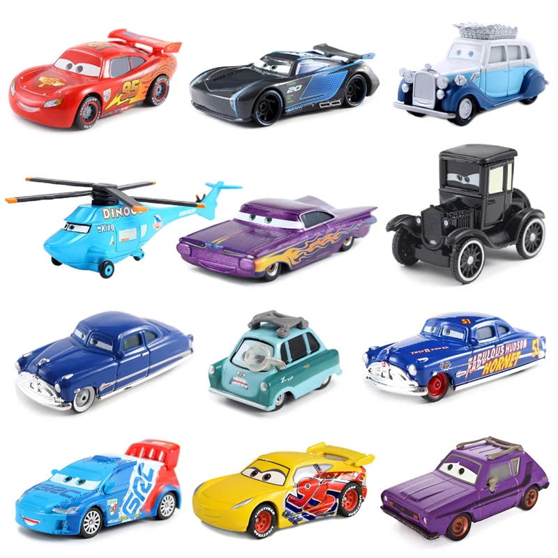 Disney-Diecast Pixar Cars Model Toy para Crianças, Jackson Storm, Relâmpago McQueen, Ramone a Rainha, 1:55, Liga, Presente, 2, 3