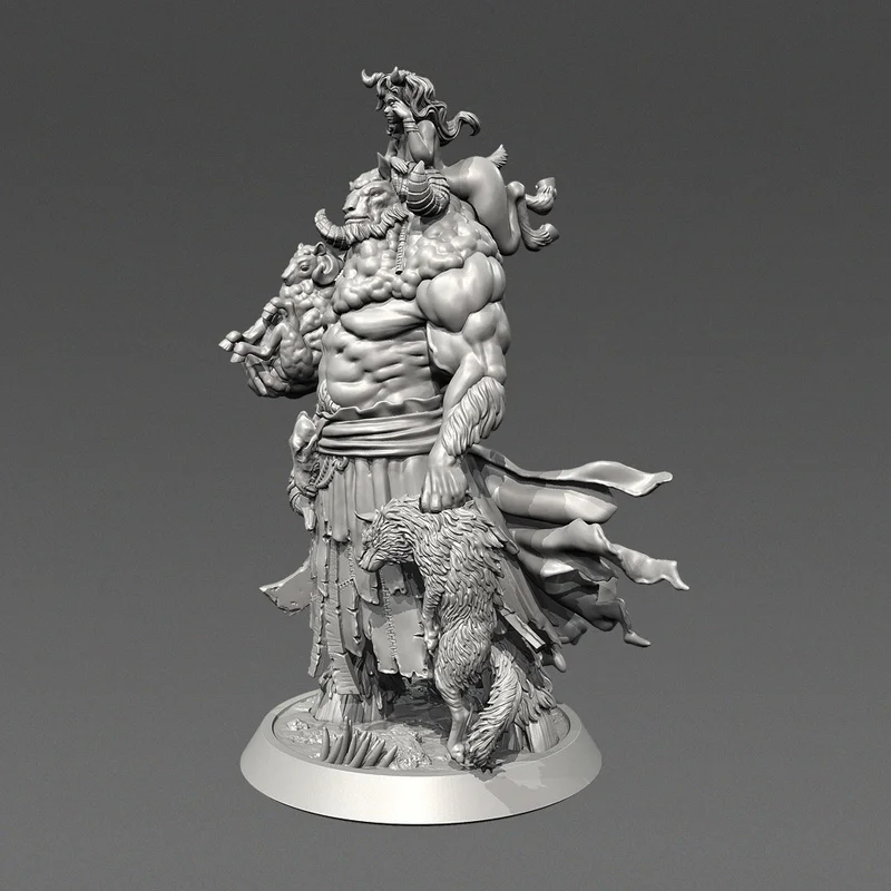 Figurine modèle en résine Orc Warrior Gk, Micro Miniature, modèle blanc imprimé en 3d, jouet, Kit non assemblé et non peint, 38mm 50mm 75mm