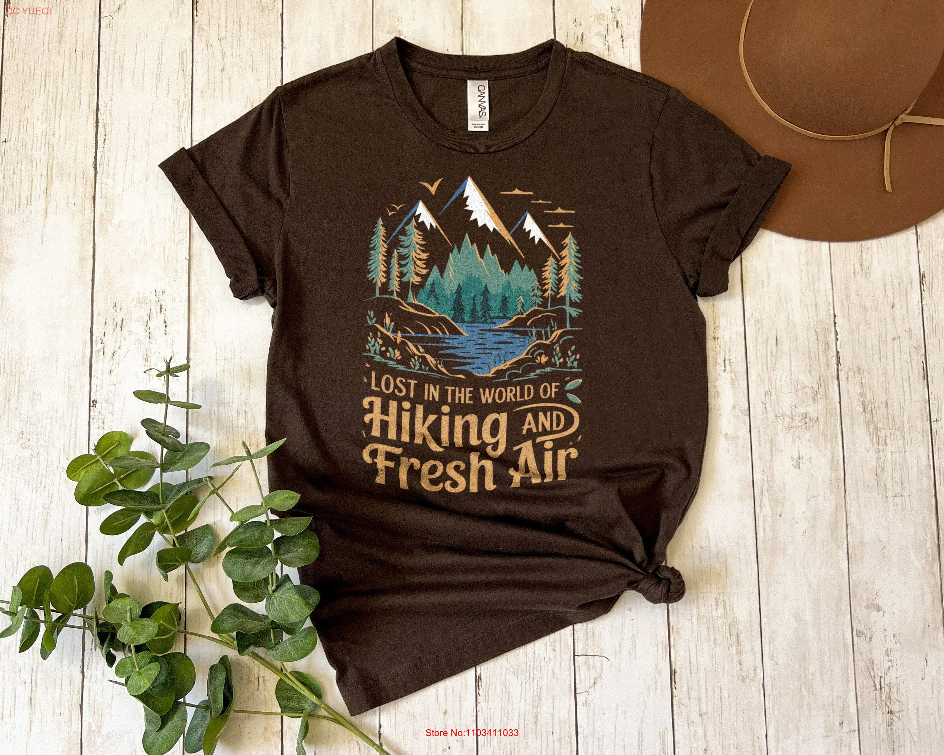 Футболка «Потерянный в мире походов и свежего воздуха» для любителей природы, топ для любителей горных приключений на открытом воздухе