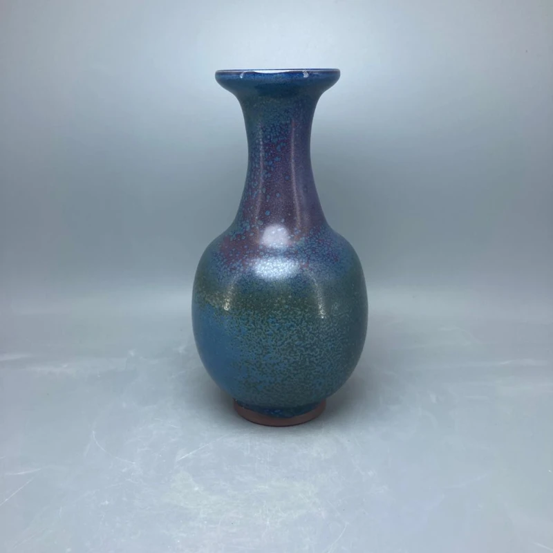 

Ceramic vase charcoal burn green Jun interior decoration decorative craft small vase High 18.5 cm