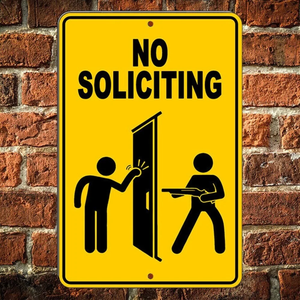 No Soliciting Sign Trespassers Will Be Shot Keep Out Do Not Enter Warning decal