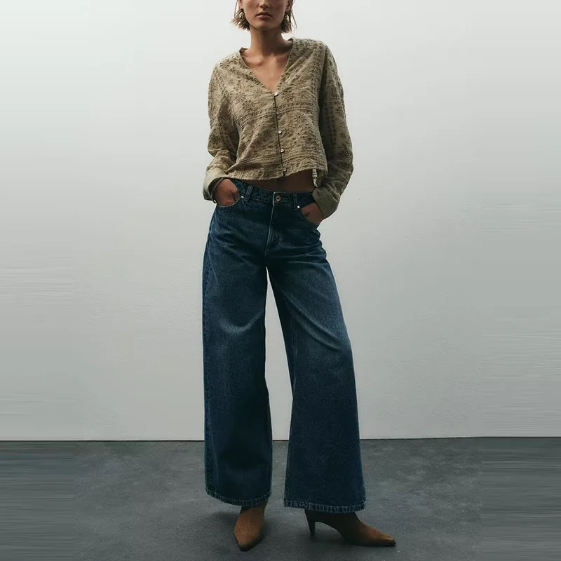 

Casual Long Sve Women's Sle Embroidered Hollow out irt Spring 2025 New Arrival Z Polyester Fiber 00%