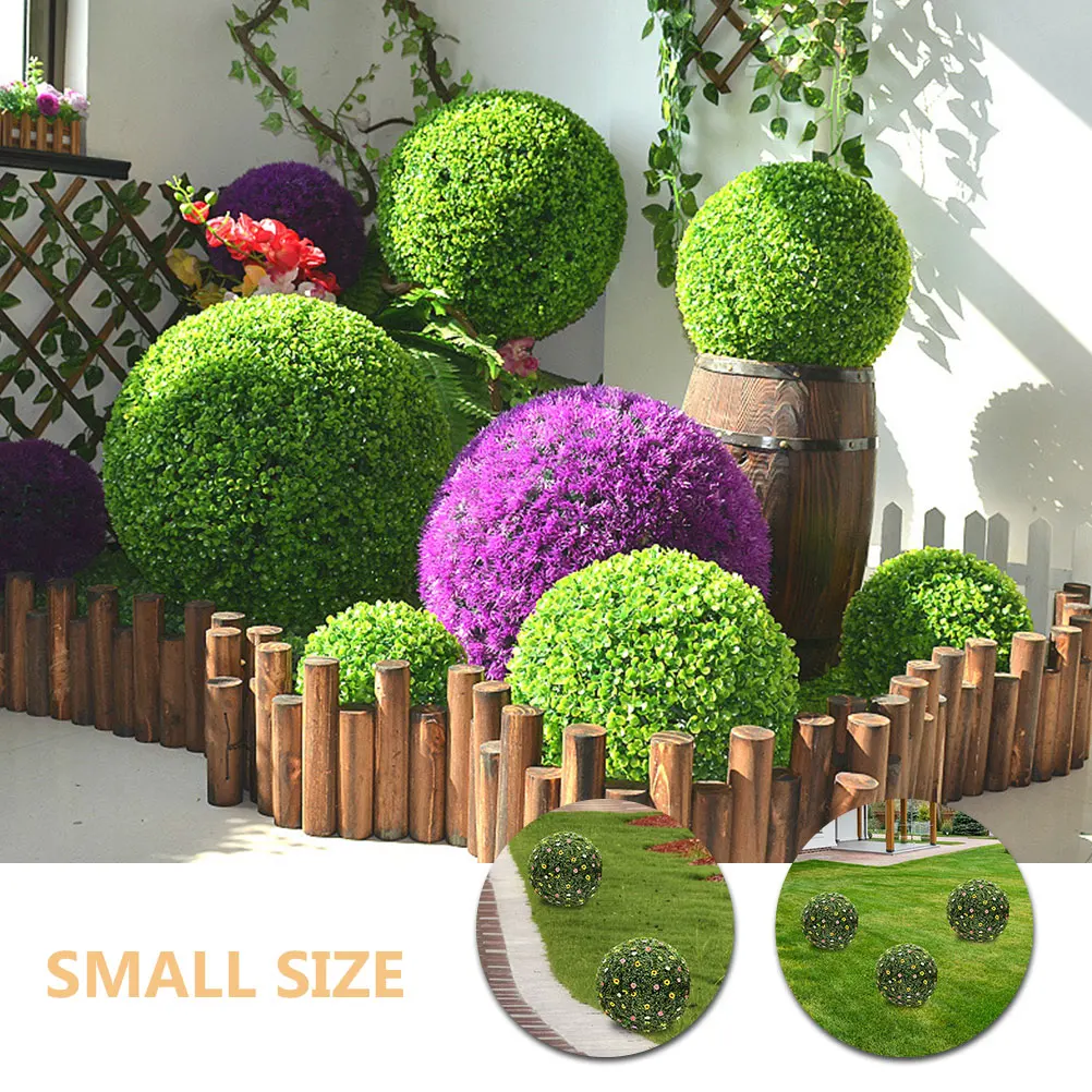 

5pcs Artificial Grass Ball Rack Topiary Frames 15CM Plastic Plant Support Cage Faux Flower Shelf Garden Supply Decorative DIY