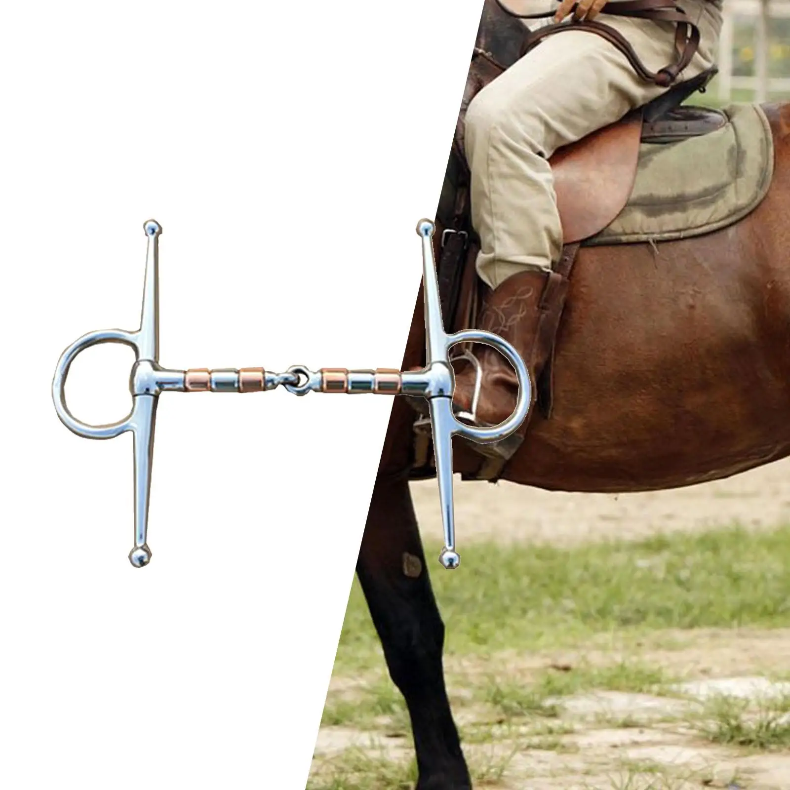 Horse Bit Harness untuk kuda cincin longgar pelepas kuda cincin besar kuda mengunyah bersendi mulut Bit Got Bit