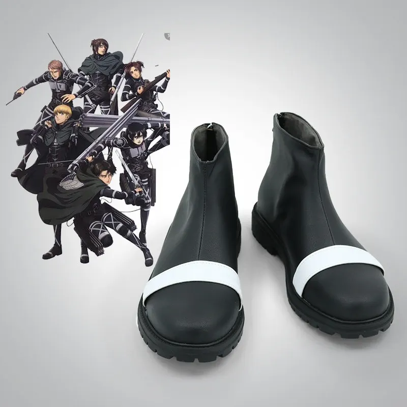 Anime Attack Cos On Titan Mikasa Ackerman Levi Ackerman Cosplay Shoes Boots Final Season Movie Halloween