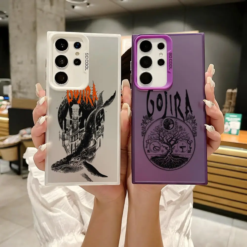 Trend G-gojiras band Telefon Fall Für Samsung Galaxy S25 Rand S24 S23 S22 S21 S20 Ultra Funda Silikon silber abdeckung