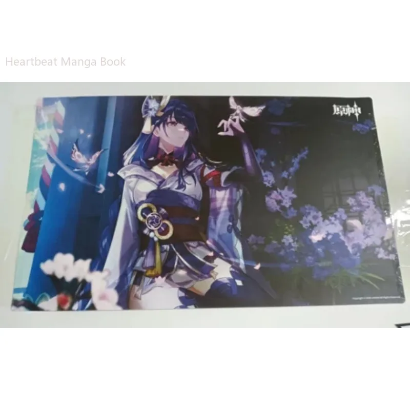 Game Genshin Impact Firefly Exhibition Theme Raiden Shogun Genuine Metal Badge Rubber Mouse Pad Keyboard Mat PCV Poster