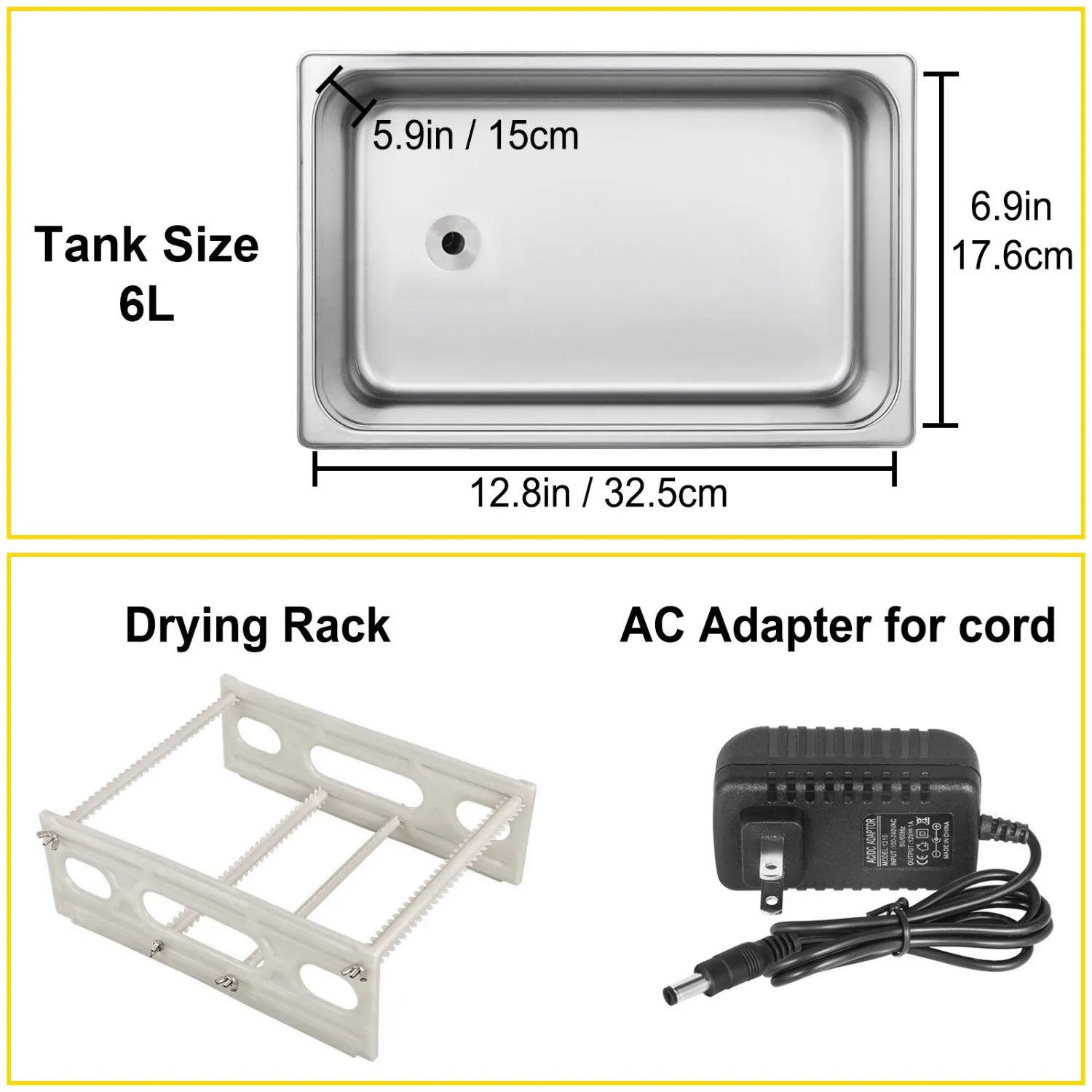 VEVOR Ultrasonic Cleaner 6L Ultrasonic Vinyl Cleaner 7-12 Inch 8 Records Ultrasonic Vinyl Cleaning Machine 180W Ultrasonic Recor