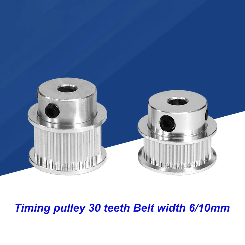 

GT2 синхронный шкив 1 шт. алюминиевый сплав 2GT зубчатый шкив 30 зубьев ремень Ширина 6/10 мм для 3D принтера аксессуары