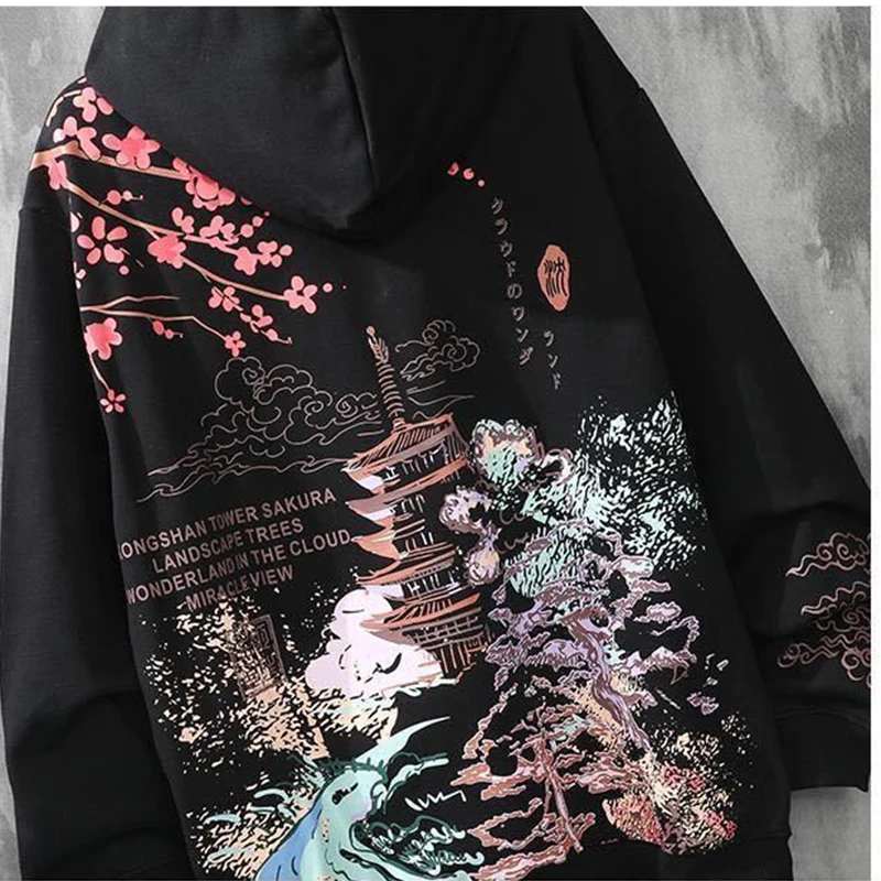 sudaderas con capucha loft bluza z kapturem y2k ubrania harajuku męskie anime hip-hop japońska moda uliczna bluza z kapturem mężczyźni kpop — zdjęcie 6