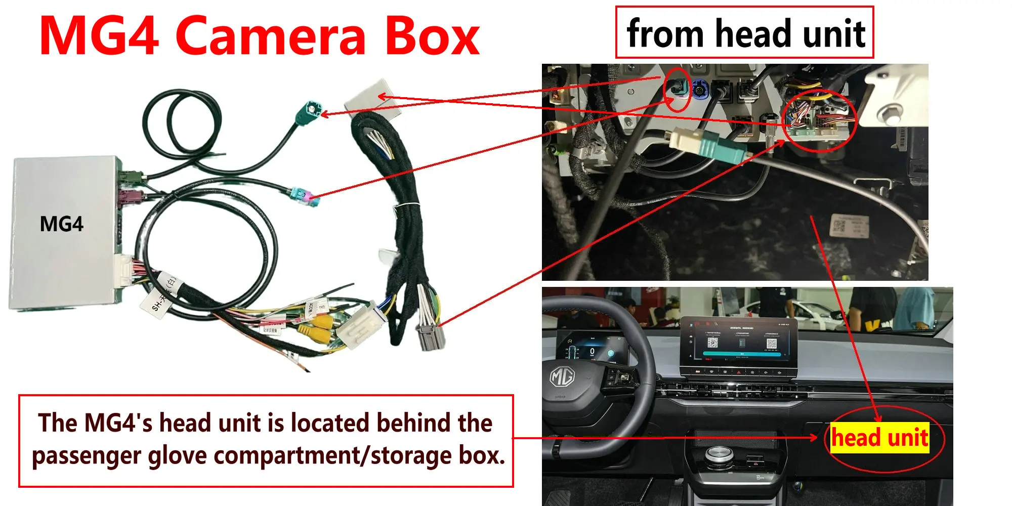 MG4 Reverse Camera No Need Program Just Plug&Play Rear Cam Box Decoder With Dynamic Parking Guideline Backup Car Interface