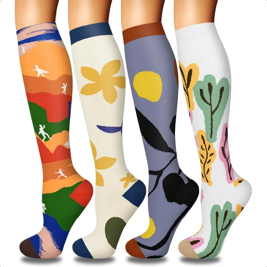 

4-парные удобные женские носки с циркуляцией, лучший порт для медсестер, бега, спортивных путешествий