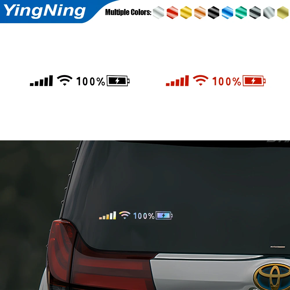 

Fashion Mobile Phone Battery Car Stickers Waterproof Auto Rear Window Body Bumper Trunk Vinyl Decals Car Decoration Accessories