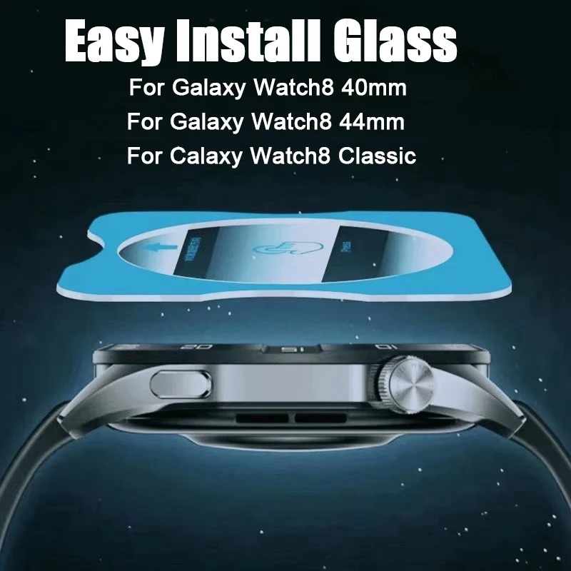 1–3 Stück gehärtetes Glas für Samsung Galaxy Watch 8 Classic, einfach zu installierendes Glas für Samsung Galaxy Watch 8 40 mm/44 mm Glas