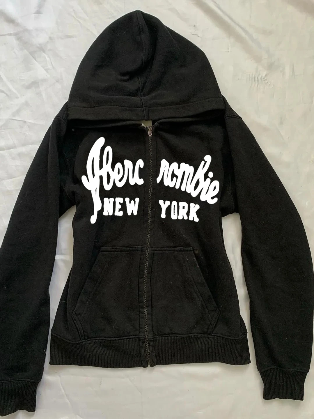 Bluza z kapturem w stylu vintage kobieta czarny zamek błyskawiczny bluzy z długimi rękawami Harajuku koreańskie ubrania Y2k z kapturem 2000s Punk bluzy damskie