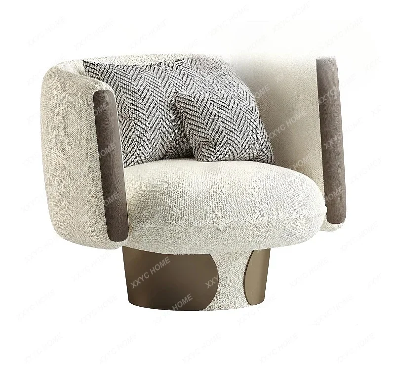 

A Single sofa postmodern design solid wood model room hotel leisure chair high-end reception area