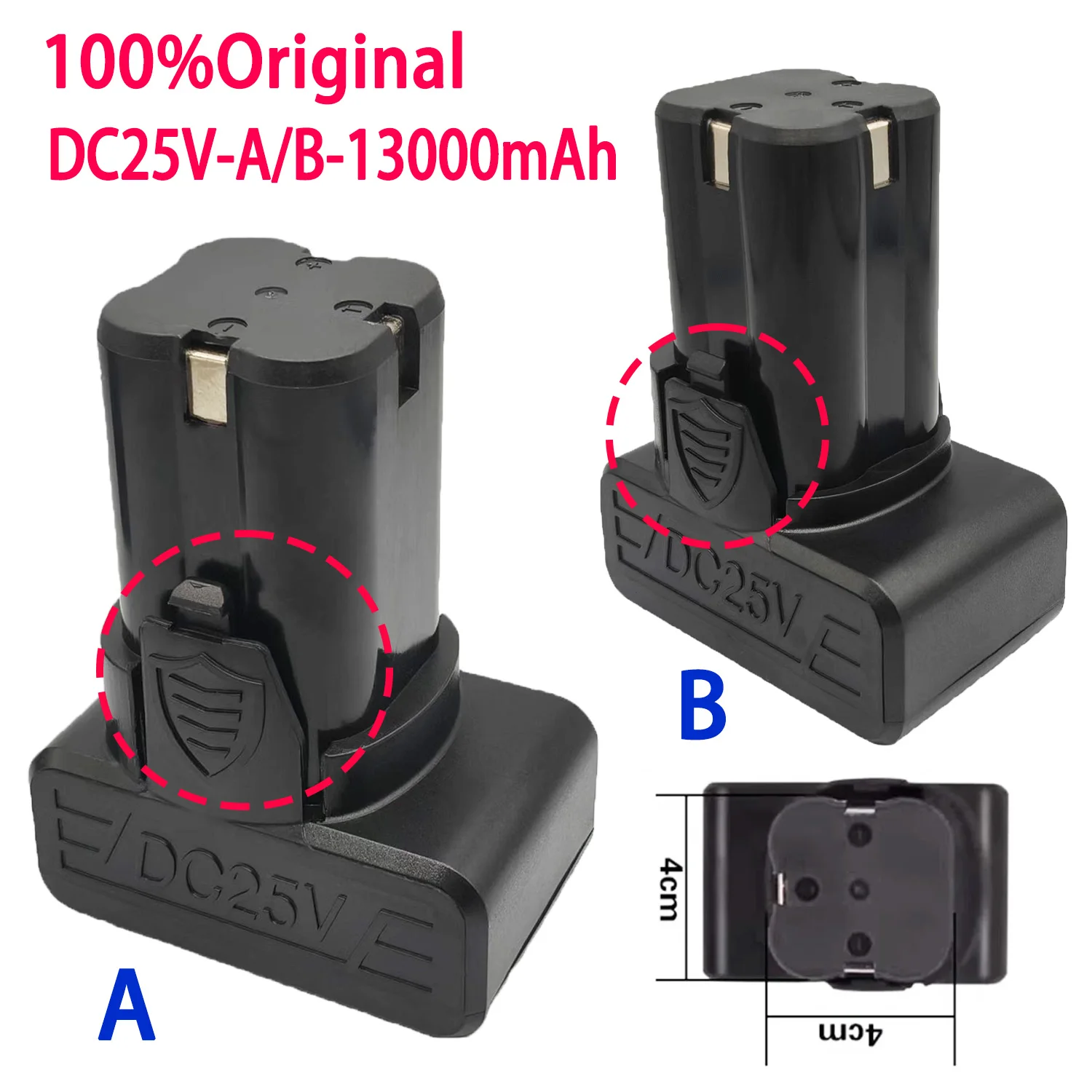 100% New 25V Li-ion Battery for Cordless Drill Electric Screwdriver Power Tool Replacement Battery
