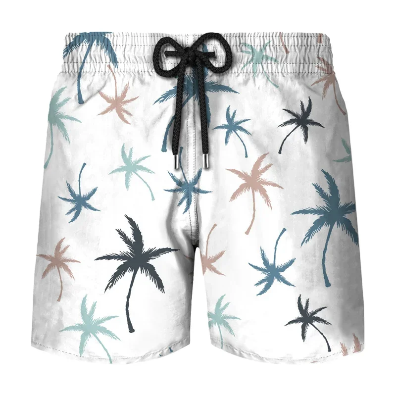 Pantalones cortos con estampado 3D de árbol de Coco para hombre, bañador sencillo para playa, traje de baño personalizado de secado rápido