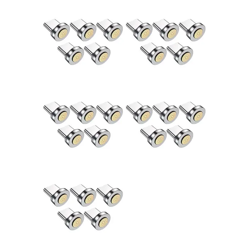 ABDE-7Pin Type C Magnetic Plug Tips Fast Charging Cable Adapter For Magnetic 360° Degree Rotation Connector 25PCS