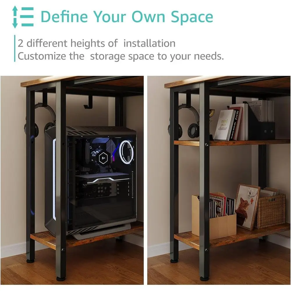 مكتب 47 بوصة مع 4 أدراج وأرفف تخزين، مكتب كمبيوتر لدراسة العمل لغرفة نوم المكتب المنزلي، حديث وبسيط للطلاب