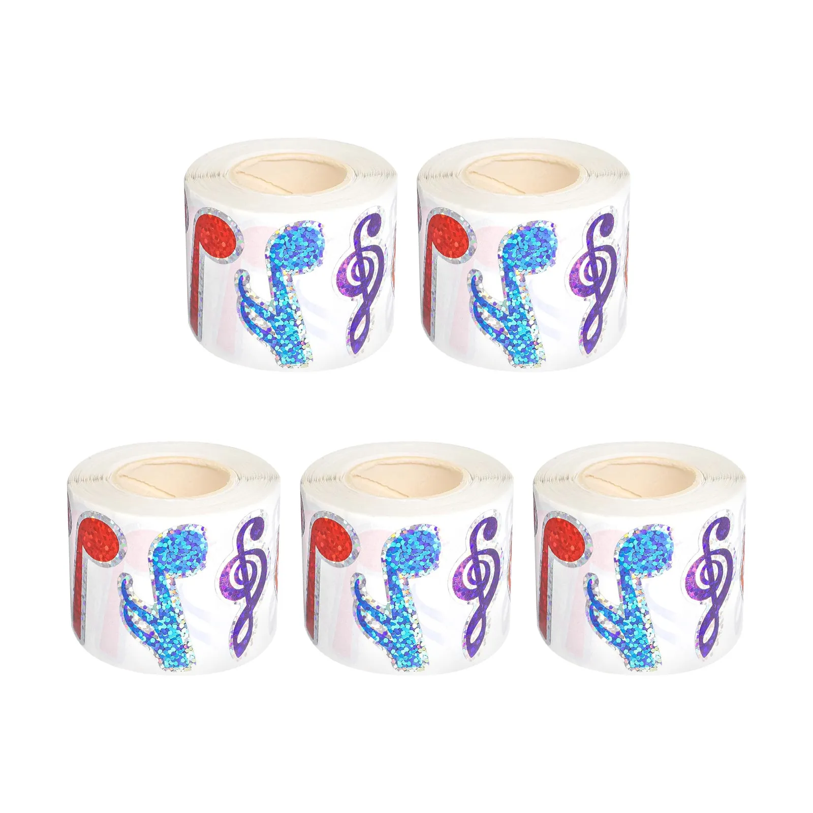 

500Pcs Residuefree Waterproof Music Stickers Roll Colorful Piano Decoration Stickers for Music Class Rewards Concert