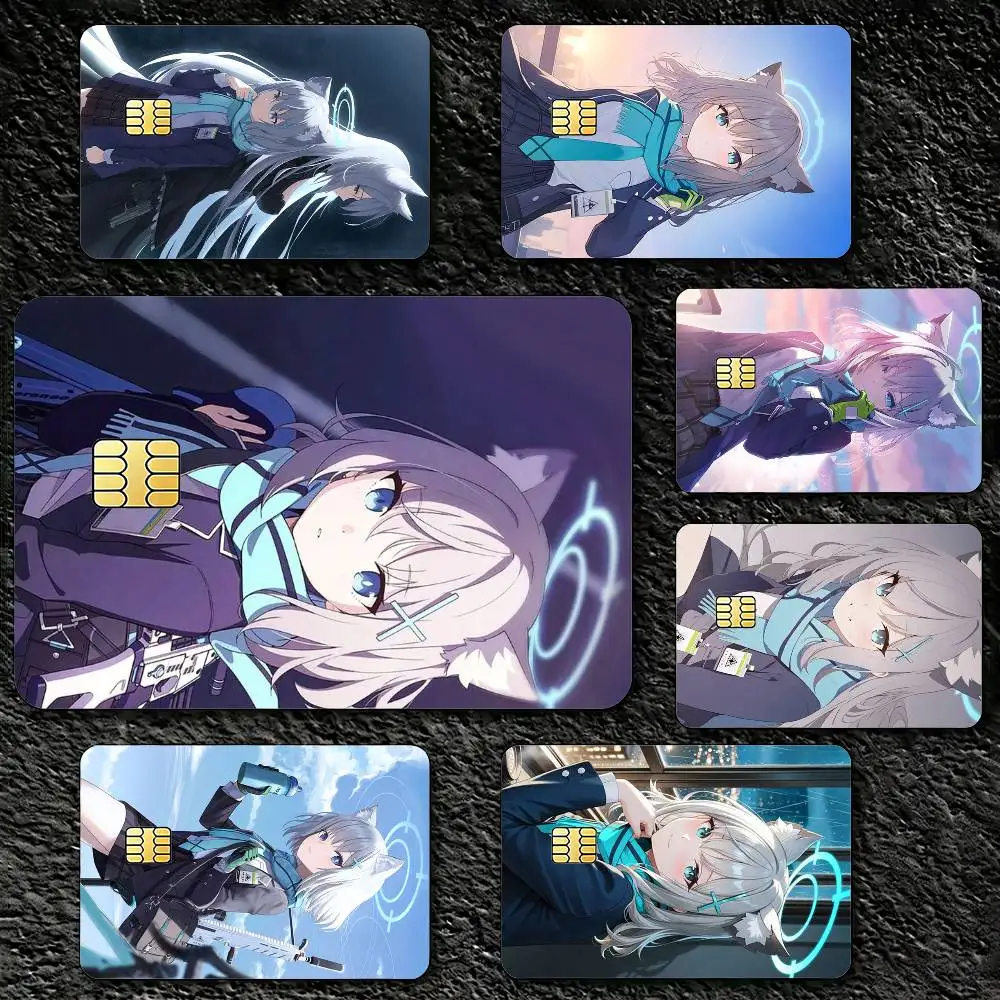 

Blue S-Shiroko A-Archive Decorative Waterproof Film Skin Cover Credit Card Stickers Debit Front Bank Bus Pass