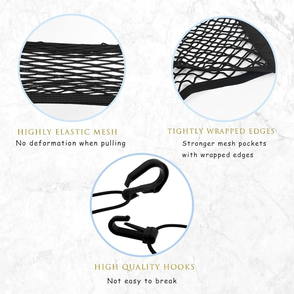 Motorcycle Cargo Nets Double Layer Motorcycle Net Luggage Strap Rack Expansion Organizer Net Pocket for Motor Bike Trike Cycle
