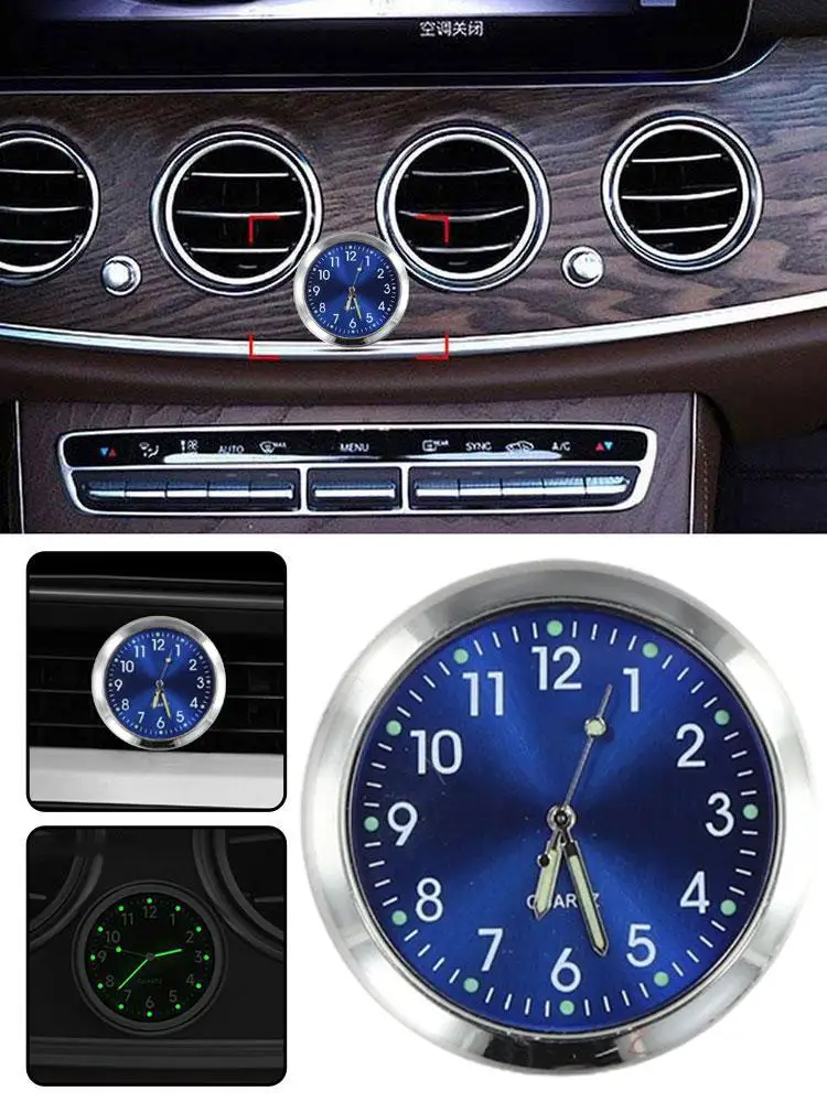 AliExpress Stick On Dashboard Car Clock Mini Tiny Small Luminous Clock Car Air Vent Clip Clocks Watch For Dashboard Boat Bike SUV Home